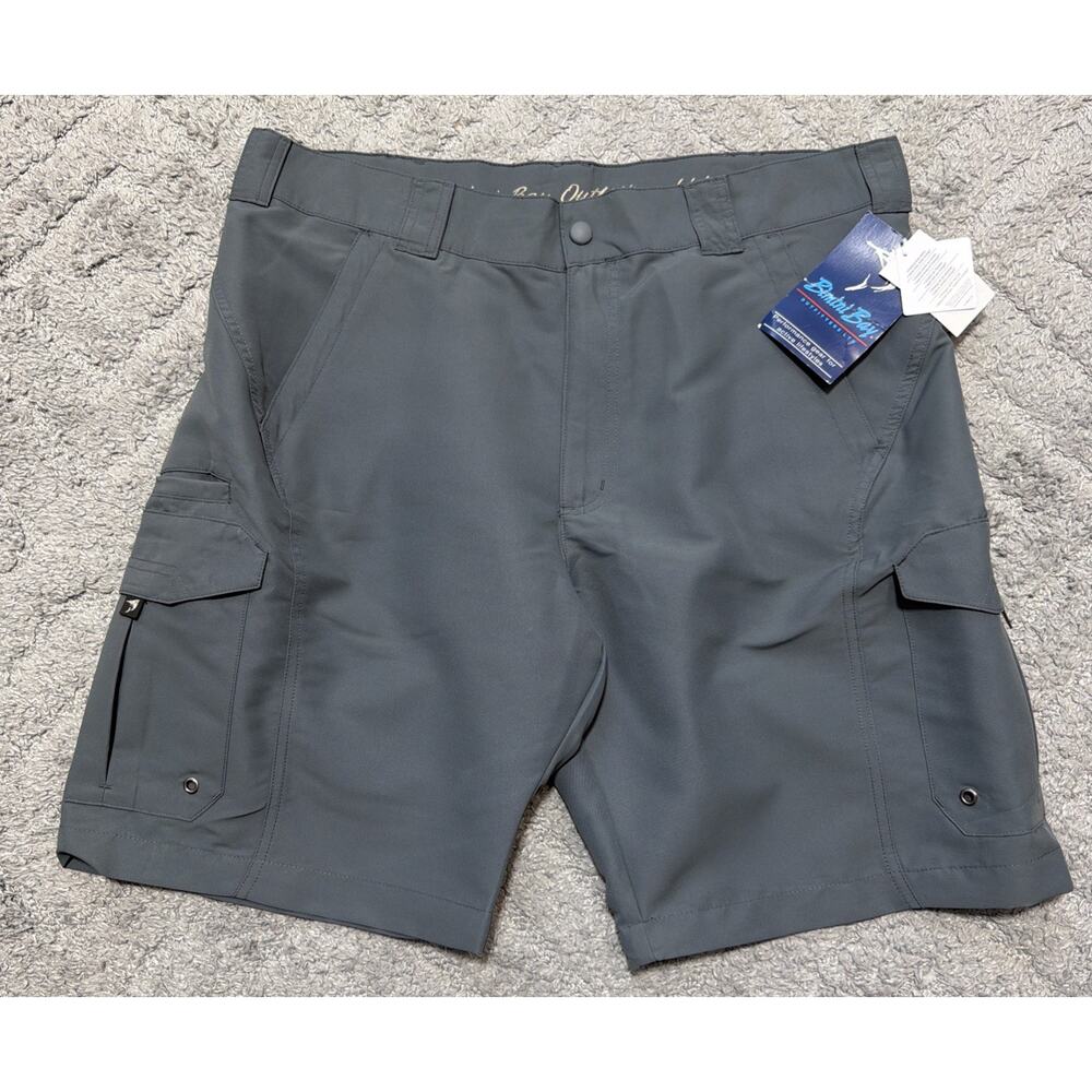 BIMINI BAY OUTFITTERS MENS 38 SHORTS SMOKE Grey NWT Active Outdoors Fishing